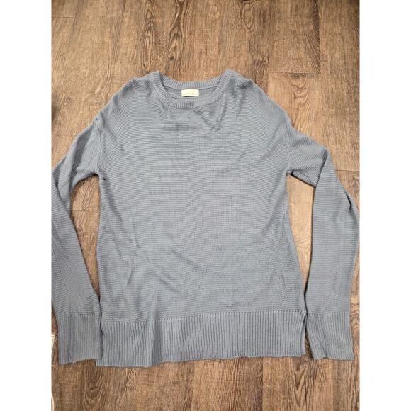 Be Cool Crewneck Knit Medium Blue Tunic Long Sleeve Sweater Women's Large - Picture 1 of 3